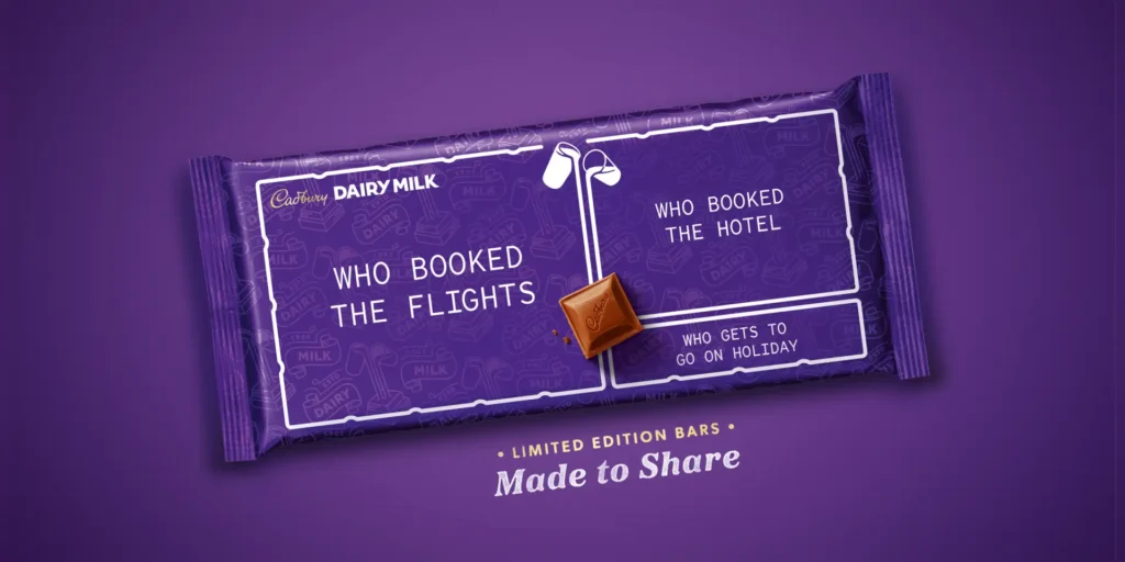 Cadbury's 'Made to Share' campaign design