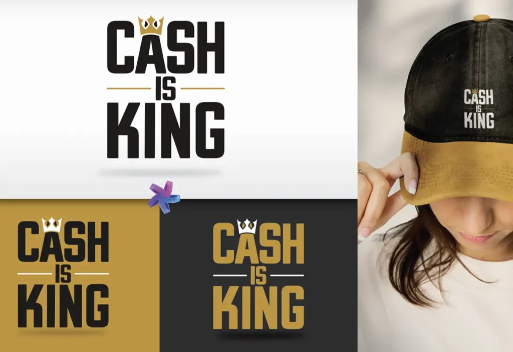 cash is king logo design