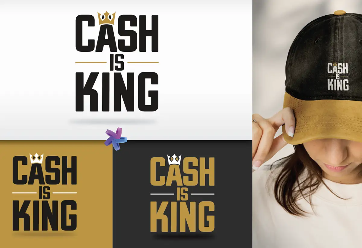 cash is king logo design