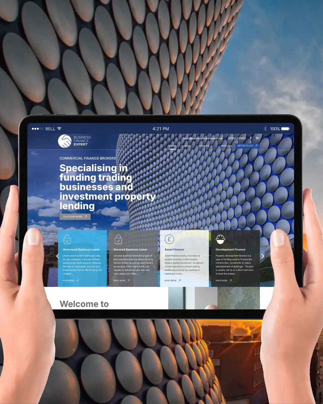 Stunning website, designed for The Business Finance Experts